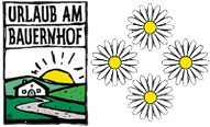 Urlaub am Bauernhof Logo mit 4 Blumen